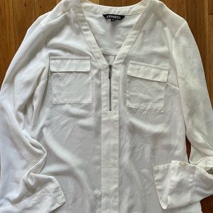 Express Women’s White Blouse Size Small
